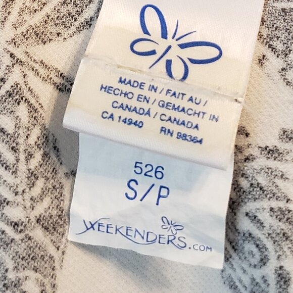 Vintage Ladies WEEKENDERS Printed Summer Blazer in Black/White - S - Picture 4 of 4